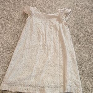 Polo by Ralph Lauren White Eyelet Flutter Sleeve Dress for Kids
